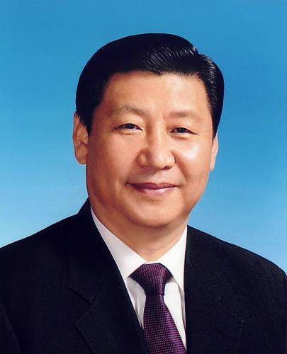 中共中央军事委员会副主席习近平同志像。 新华社